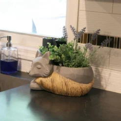 Sunnydaze Decor Sunnydaze Finley The Fox Planter Statue - Indoor/Indoor Decorative Figurine - 12" -Furniture GUEST d8ee146b b0c3 4540 addc ecf2b8b91ae8