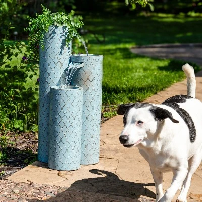 Sunnydaze Decor Sunnydaze Moroccan Trellis 3-Column Modern Outdoor Water Fountain - 27.5" 14 Sunnydaze Decor Sunnydaze Moroccan Trellis 3-Column Modern Outdoor Water Fountain - 27.5" - Image 12