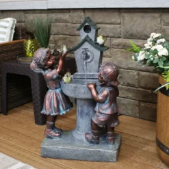 Sunnydaze Decor Sunnydaze 30"H Electric Polyresin Boy And Girl At Bird Bath Outdoor Water Fountain 14 Sunnydaze Decor Sunnydaze 30"H Electric Polyresin Boy And Girl At Bird Bath Outdoor Water Fountain -Furniture GUEST da6f8693 36a9 4e23 b237 705723ededed