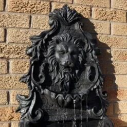Sunnydaze Decor Sunnydaze 30"H Solar-Powered With Battery Pack Polyresin Stoic Courage Lion Head Outdoor Wall-Mount Fountain 15 Sunnydaze Decor Sunnydaze 30"H Solar-Powered With Battery Pack Polyresin Stoic Courage Lion Head Outdoor Wall-Mount Fountain -Furniture GUEST dbddd6c2 1f53 4302 bc1c 0168c736476a