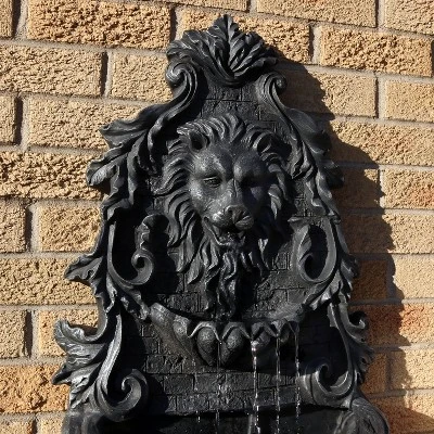 Sunnydaze Decor Sunnydaze 30"H Solar-Powered With Battery Pack Polyresin Stoic Courage Lion Head Outdoor Wall-Mount Fountain 9 Sunnydaze Decor Sunnydaze 30"H Solar-Powered With Battery Pack Polyresin Stoic Courage Lion Head Outdoor Wall-Mount Fountain - Image 7