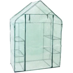 Sunnydaze Decor Sunnydaze Outdoor Portable Tiered Growing Rack Deluxe Walk-In Greenhouse With Roll-Up Door - 4 Shelves - Green 18 Sunnydaze Decor Sunnydaze Outdoor Portable Tiered Growing Rack Deluxe Walk-In Greenhouse With Roll-Up Door - 4 Shelves - Green -Furniture GUEST dbf71cc5 e1ca 463b b2d4 91231c3ea4c3