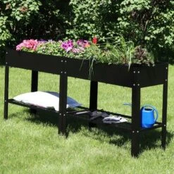 Sunnydaze Decor Sunnydaze Hot Dip Galvanized Steel Raised Garden Bed With Mesh Shelf - Set Of 2 -Furniture GUEST dca522cf f363 4138 abf8 bacbef18268b