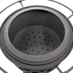 Sunnydaze Decor Sunnydaze Crossweave Outdoor Wood-Burning Steel Smokeless Fire Pit For The Backyard - Black - 30" -Furniture GUEST dea2a300 6f15 4174 8f33 4161484c2cf9