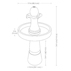 Sunnydaze Decor Sunnydaze 29.5" H Contemporary 2-Tone Outdoor Water Fountain With Light -Furniture GUEST dfaf289f a2ac 44bc b8b2 57a5d19a2090