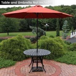 Sunnydaze Decor Sunnydaze Outdoor Heavy-Duty Cast Iron Decorative Modern Geometric Design Patio Yard Square Umbrella Base Stand - 17" - Black -Furniture GUEST dfcf07b5 5839 4456 b52b d1407871bae6