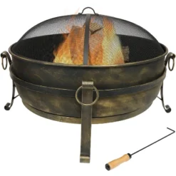 Sunnydaze Decor Sunnydaze Outdoor Camping Or Backyard Round Cauldron Fire Pit With Spark Screen, Log Poker, And Metal Wood Grate 17 Sunnydaze Decor Sunnydaze Outdoor Camping Or Backyard Round Cauldron Fire Pit With Spark Screen, Log Poker, And Metal Wood Grate -Furniture GUEST e0bcb8ec 5fdc 4ea2 8ea7 1a7d3c0c5737