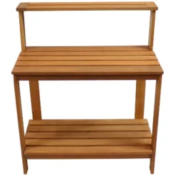 Sunnydaze Decor Sunnydaze Outdoor Meranti Wood With Teak Oil Finish Gardening Potting Bench With Storage Shelf - Brown 15 Sunnydaze Decor Sunnydaze Outdoor Meranti Wood With Teak Oil Finish Gardening Potting Bench With Storage Shelf - Brown -Furniture GUEST e198d361 eaeb 4993 83c2 b59a78ebabbd