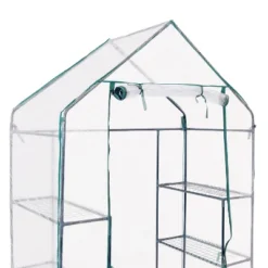 Sunnydaze Decor Sunnydaze Outdoor Portable Tiered Growing Rack Deluxe Walk-In Greenhouse With Roll-Up Door - 4 Shelves - Clear - 54" X 28" X 77" -Furniture GUEST e24f2ddc 5241 46f3 8b08 2a108d9b3408