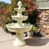 Sunnydaze Decor Sunnydaze 51"H Electric Polyresin And Fiberglass 3-Tier Pineapple Top Outdoor Water Fountain
