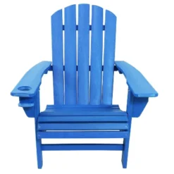 Sunnydaze Decor Sunnydaze All-Weather HDPE Outdoor Patio Adirondack Chair With Drink Holder -Furniture GUEST e2f0d369 9efa 4dba 9d78 c2d3f85396bd