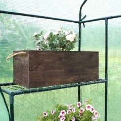 Sunnydaze Decor Sunnydaze Rectangle Decorative Indoor/Outdoor Flower And Succulent Planter Box With Handles - 20.75" W X 8.25" D X 7.75" H - Acacia Wood