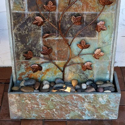 Sunnydaze Decor Sunnydaze 32"H Electric Slate And Metal Climbing Vines Outdoor Water Fountain With LED Light 8 Sunnydaze Decor Sunnydaze 32"H Electric Slate And Metal Climbing Vines Outdoor Water Fountain With LED Light - Image 6