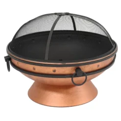 Sunnydaze Decor Sunnydaze Outdoor Camping Or Backyard Large Round Fire Pit Bowl With Handles And Spark Screen - 30" - Copper Finish 13 Sunnydaze Decor Sunnydaze Outdoor Camping Or Backyard Large Round Fire Pit Bowl With Handles And Spark Screen - 30" - Copper Finish -Furniture GUEST e5cea808 44f5 463d a84e 33b09ccf1438