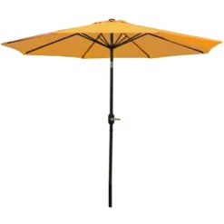 Sunnydaze Decor Sunnydaze Outdoor Aluminum Patio Table Umbrella With Polyester Canopy And Push Button Tilt And Crank - 9' -Furniture GUEST e701e6cf b346 4e7a 97cf afc6d8e8605c