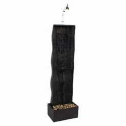 Sunnydaze Decor Sunnydaze 56" H Curved Ridge Slate Indoor Waterfall Fountain With Spotlight -Furniture GUEST e73e8159 7cea 4607 a7cc 032416048aaf