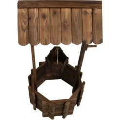 Sunnydaze Decor Sunnydaze Outdoor Fir Wood Wishing Well Garden Planter With Hanging Flower Bucket For Garden Or Yard - 45" H - Brown 17 Sunnydaze Decor Sunnydaze Outdoor Fir Wood Wishing Well Garden Planter With Hanging Flower Bucket For Garden Or Yard - 45" H - Brown -Furniture GUEST eabd4415 1277 4773 b1e1 2bc7514b9dea