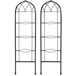 Sunnydaze Decor Sunnydaze Steel Wire Arched Climbing Plants Wall Trellis With Flowerpot Supports - 48" H - Black - 2-Pack 15 Sunnydaze Decor Sunnydaze Steel Wire Arched Climbing Plants Wall Trellis With Flowerpot Supports - 48" H - Black - 2-Pack -Furniture GUEST eb545fbe 2d1e 407d 9946 59024ffd56df