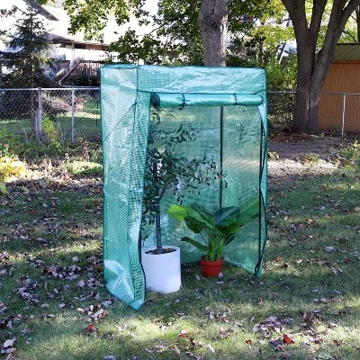 Sunnydaze Decor Sunnydaze Outdoor Deluxe Portable Large Potted Plant And Starter Tomato Plant Greenhouse With Roll-Up Door - Green 8 Sunnydaze Decor Sunnydaze Outdoor Deluxe Portable Large Potted Plant And Starter Tomato Plant Greenhouse With Roll-Up Door - Green - Image 6