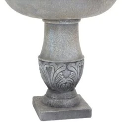 Sunnydaze Decor Sunnydaze 50"H Electric Fiberglass Reinforced Concrete 2-Tier French Garden Design Outdoor Water Fountain, Dusty Gray -Furniture GUEST eee95a4b c450 4803 81e9 e7c4578f733e