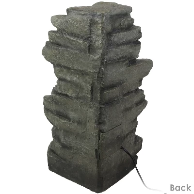 Sunnydaze Decor Sunnydaze 38"H Electric Polyresin And Fiberglass Stacked Shale Waterfall Outdoor Water Fountain With LED Lights 12 Sunnydaze Decor Sunnydaze 38"H Electric Polyresin And Fiberglass Stacked Shale Waterfall Outdoor Water Fountain With LED Lights - Image 10
