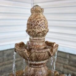 Sunnydaze Decor Sunnydaze 52"H Electric Fiberglass And Resin 4-Tier Pineapple Top Outdoor Water Fountain 21 Sunnydaze Decor Sunnydaze 52"H Electric Fiberglass And Resin 4-Tier Pineapple Top Outdoor Water Fountain -Furniture GUEST efbed2d7 721b 4938 ad84 d6ac6799a63b