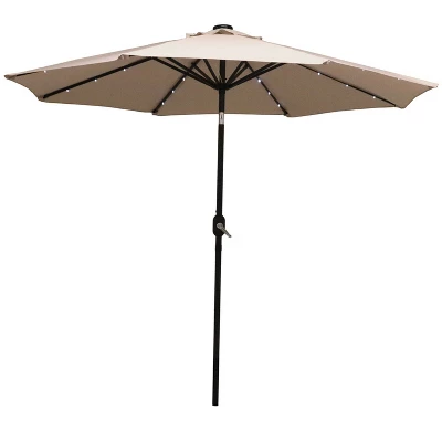 Sunnydaze Decor Sunnydaze Outdoor Solar Patio Umbrella With Polyester Canopy, LED Lights And Push Button Tilt And Crank 20 Sunnydaze Decor Sunnydaze Outdoor Solar Patio Umbrella With Polyester Canopy, LED Lights And Push Button Tilt And Crank - Image 18