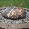 Sunnydaze Decor Sunnydaze Outdoor Heavy-Duty Steel Mesh Round Camp Fire Pit Spark Screen Lid With Grabber Ring Top - Silver -Furniture GUEST f0458773 7637 4e10 b77d 5e8b79373039