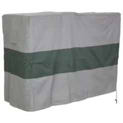 Sunnydaze Decor Sunnydaze Outdoor Weather-Resistant Heavy-Duty Polyester With PVC Backing Firewood Log Rack Cover - Gray And Green -Furniture GUEST f1cb446c 943a 4207 b748 bd03a11122c8