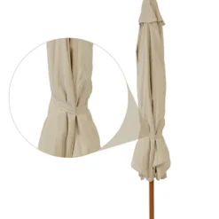 Sunnydaze Decor 8.5 Ft Outdoor Patio Umbrella With Tilt, Crank And Vent - Faux Woodgrain Finish - Solar -Furniture GUEST f20b606b 6151 4e8b 908d 6550decb107f