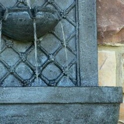 Sunnydaze Decor Sunnydaze 31"H Solar-Powered Polystone Rosette Leaf Outdoor Wall-Mount Fountain -Furniture GUEST f25950f1 565b 401b b055 1df515f28143