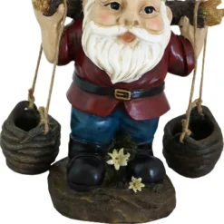 Sunnydaze Decor Sunnydaze Peter With A Pair Of Pails Gnome Indoor/Outdoor Lightweight Resin Lawn And Garden Statue - 14" H -Furniture GUEST f48aff9c 3d6b 4168 9f97 b2326f6911cb