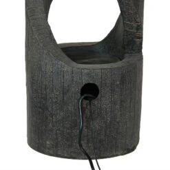 Sunnydaze Decor Sunnydaze 31"H Electric Resin Contemporary Double Helix Column Outdoor Water Fountain With LED Light -Furniture GUEST f50106c8 9ecc 4411 9cd6 827ef9f2485d