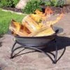Sunnydaze Decor Sunnydaze Outdoor Camping Or Backyard Round Cast Iron Rustic Fire Pit Bowl On Stand - 23.5" - Dark Gray -Furniture GUEST f508ab6b a086 48ef 9d30 56ff2bc35621