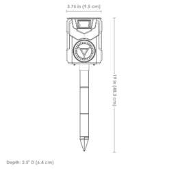 Sunnydaze Decor Sunnydaze Ultrasonic Animal Repeller With Flame Light And Mounting Pole - 19" H -Furniture GUEST f5ffa94c d70a 4773 b106 b367649be9ca