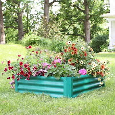 Sunnydaze Decor Sunnydaze Raised Powder-Coated Steel Rectangle Garden Bed Kit For Plants, Flowers, Herbs And Vegetables - 47" Wide X 11" Deep 3 Sunnydaze Decor Sunnydaze Raised Powder-Coated Steel Rectangle Garden Bed Kit For Plants, Flowers, Herbs And Vegetables - 47" Wide X 11" Deep