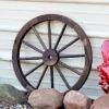 Sunnydaze Decor Sunnydaze Indoor/Outdoor Wooden Decorative Wagon Wheel - Fir Wood - 24"