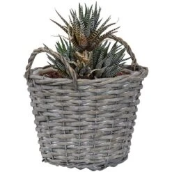 Sunnydaze Decor Sunnydaze Gray Willow Wicker Planter Baskets With Handles And Plastic Lining - Set Of 5 -Furniture GUEST f6797c68 5fc9 490d 93a2 e93171b2319b