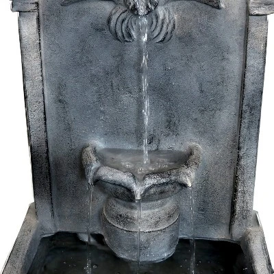 Sunnydaze Decor Sunnydaze 28"H Electric Glass Reinforced Concrete French-Inspired Design Outdoor Wall-Mount Water Fountain 5 Sunnydaze Decor Sunnydaze 28"H Electric Glass Reinforced Concrete French-Inspired Design Outdoor Wall-Mount Water Fountain - Image 3