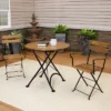 Sunnydaze Decor Sunnydaze Indoor/Outdoor Basic Chestnut Wood Bistro Table And Chairs Set - Dark Brown - 3pc -Furniture GUEST f84d9c1c 61b4 44ef a8d3 66ad388be99a