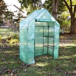 Sunnydaze Decor Sunnydaze Outdoor Portable Tiered Growing Rack Deluxe Walk-In Greenhouse With Roll-Up Door - 4 Shelves - Green 13 Sunnydaze Decor Sunnydaze Outdoor Portable Tiered Growing Rack Deluxe Walk-In Greenhouse With Roll-Up Door - 4 Shelves - Green -Furniture GUEST f969f2a3 504a 4947 882e 2b1f77104888