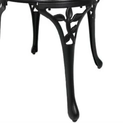 Sunnydaze Decor Sunnydaze Floral Design Cast Aluminum Outdoor Patio Bistro Set, Black, 3pc -Furniture GUEST fa868c9e 329a 4d4c baec b7f10ec7f858