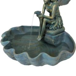 Sunnydaze Decor Sunnydaze 30"H Electric Fiberglass Fairy Shell Outdoor Water Fountain -Furniture GUEST fac5d8da d7c6 4404 bb01 99344e43d8cb