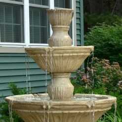 Sunnydaze Decor Sunnydaze 55"H Electric Polystone Classic Style 3-Tier Designer Outdoor Water Fountain -Furniture GUEST fb01a5ec 1c1c 4264 8024 b913f858dc7e
