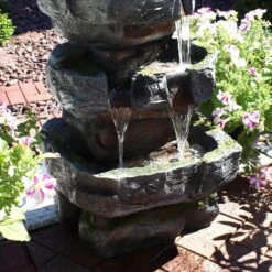 Sunnydaze Decor Sunnydaze 31"H Electric Polyresin And Fiberglass Large Rock Quarry Waterfall Outdoor Water Fountain With LED Lights 9 Sunnydaze Decor Sunnydaze 31"H Electric Polyresin And Fiberglass Large Rock Quarry Waterfall Outdoor Water Fountain With LED Lights -Furniture GUEST fbc82162 7b4b 47db b3f2 b25856be6ba0