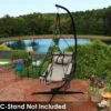 Sunnydaze Decor Sunnydaze Outdoor Olefin Hanging Hammock Chair Swing With Armrests, Side Pouch, Pillow, And Footrest - Beige -Furniture GUEST fcbb74e6 8a88 45c0 955d d37cefa87a8d