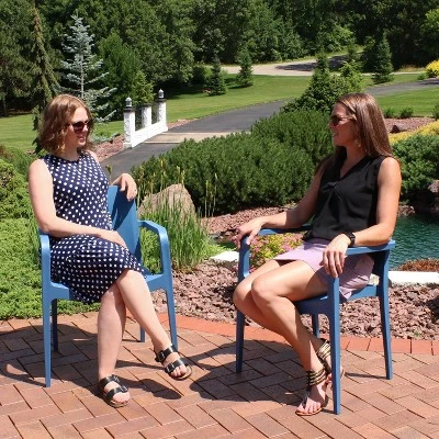 Sunnydaze Decor Sunnydaze Plastic All-Weather Commercial-Grade Landon Indoor/Outdoor Patio Dining Arm Chair 7 Sunnydaze Decor Sunnydaze Plastic All-Weather Commercial-Grade Landon Indoor/Outdoor Patio Dining Arm Chair - Image 5