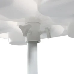 Sunnydaze Decor Sunnydaze Outdoor Drink And Snack Table With Tray Slots And 4 Cup Holders For Beach Umbrella Poles - White -Furniture GUEST fcf639ba cf33 4ae0 b15e c72274a5d688