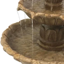 Sunnydaze Decor Sunnydaze 46"H Electric Polystone 3-Tier Classic Tulip Outdoor Water Fountain -Furniture GUEST fd1082fc 964a 4854 84ad 22deeefda907