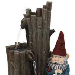 Sunnydaze Decor Sunnydaze 17"H Electric Polyresin Resting Gnome By Tiered Logs Outdoor Water Fountain With LED Light 11 Sunnydaze Decor Sunnydaze 17"H Electric Polyresin Resting Gnome By Tiered Logs Outdoor Water Fountain With LED Light -Furniture GUEST fdbe18de fa73 47b6 a7c3 e452f112054a